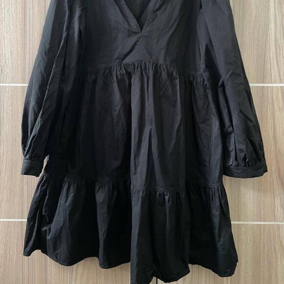 Black Long Sleeve Midi Dress - Picture 4 of 4